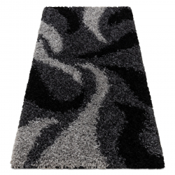 SHAGGY Teppich 1030 Wellen silber
