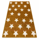 Alfombra SKETCH - FA68 dorado/crema, Estrellitas Estrellas - PRODUCTO DE SEGUNDA CLASE