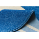 Tapis DAISY ovale 8866 Cadre bleu