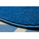 Tapis DAISY ovale 8866 Cadre bleu