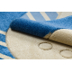Teppe DAISY oval 8866 Ramme blå