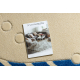 Teppe DAISY oval 8866 Ramme blå