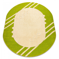 Tapete DAISY oval 8866 Quadro verde