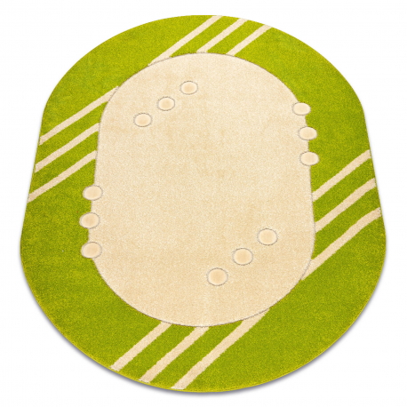 Tappeto DAISY ovale 8866 Cadre verde