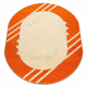 Tæppe DAISY oval 8866 Ramme orange 