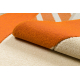Vaip DAISY ovaalne 8866 Raam oranž 
