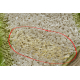 SHAGGY carpet Q8054 D Geometric green - SECOND-RATE PRODUCT