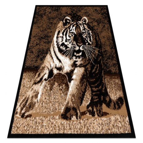 Tapijt SAFARI tijger, beige / zwart