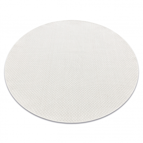 Matta TIMO 6272 circle SISAL utomhus vit - ANDRA-KLASSEN PRODUKT