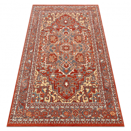 Covor de lana LEGEND 468 10 GB300 OSTA - Ornament, cadru, exclusiv rosu / bej