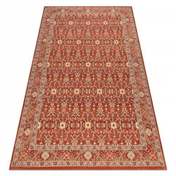 Wool Carpet LEGEND 468 12 GB300 OSTA - Γραμμές, αποκλειστική κόκκινο / μπεζ
