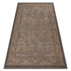 Tapis en laine ANTIGUA 518 74 JG900 OSTA - Fleurs, cadre, tissé à marron