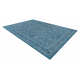 Wool carpet ANTIGUA 518 74 JW500 OSTA - Flowers, frame, flat-woven blue