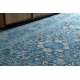 Wool carpet ANTIGUA 518 74 JW500 OSTA - Flowers, frame, flat-woven blue