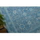 Wool carpet ANTIGUA 518 74 JW500 OSTA - Flowers, frame, flat-woven blue