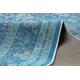 Wool carpet ANTIGUA 518 74 JW500 OSTA - Flowers, frame, flat-woven blue