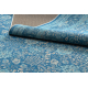 Wool carpet ANTIGUA 518 74 JW500 OSTA - Flowers, frame, flat-woven blue