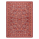 Wool carpet ANTIGUA 518 74 KA300 OSTA - Flowers, frame, flat-woven red 