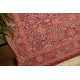 Wool carpet ANTIGUA 518 74 KA300 OSTA - Flowers, frame, flat-woven red 