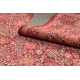 Wool carpet ANTIGUA 518 74 KA300 OSTA - Flowers, frame, flat-woven red 