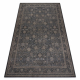 Wool carpet ANTIGUA 518 74 KD900 OSTA - Flowers, frame, flat-woven beige / black