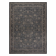 Wool carpet ANTIGUA 518 74 KD900 OSTA - Flowers, frame, flat-woven beige / black