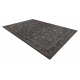 Wool carpet ANTIGUA 518 74 KD900 OSTA - Flowers, frame, flat-woven beige / black