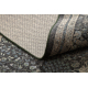 Ullteppe ANTIGUA 518 74 KD900 OSTA - Blomster, ramme, flatvevd beige / svart