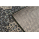 Wool carpet ANTIGUA 518 74 KD900 OSTA - Flowers, frame, flat-woven beige / black