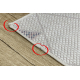 Tapis SIZAL SION Géométrique, Triangles 3006 tissé à plat ecru / rose - PRODUIT DE DEUXIÈME QUALITÉ