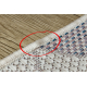 Tapis SIZAL SION Géométrique, Triangles 3006 tissé à plat ecru / rose - PRODUIT DE DEUXIÈME QUALITÉ