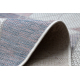 Tapis SIZAL SION Géométrique, Triangles 3006 tissé à plat ecru / rose - PRODUIT DE DEUXIÈME QUALITÉ