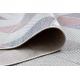 Covor SISAL SION Geometric, triunghiurile 3006 țesute plate ecru / roz - SECUNDAR-COTATI PRODUSUL