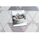 Tapis SIZAL SION Géométrique, Triangles 3006 tissé à plat ecru / rose - PRODUIT DE DEUXIÈME QUALITÉ