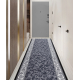Runner anti-slip ROMANTIC gum Ornament grey 90cm