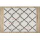 Tappeto SKETCH - F343 crema / grigio marocco trifoglio trellis - PRODOTTO DI SECONDO GRADO