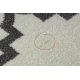Tappeto SKETCH - F343 crema / grigio marocco trifoglio trellis - PRODOTTO DI SECONDO GRADO