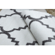 Tappeto SKETCH - F343 crema / grigio marocco trifoglio trellis - PRODOTTO DI SECONDO GRADO