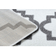Tappeto SKETCH - F343 crema / grigio marocco trifoglio trellis - PRODOTTO DI SECONDO GRADO