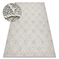 Tapis JERSEY 19231 gris - géométrique structurelles, boucle BOHO - PRODUIT DE DEUXIÈME QUALITÉ