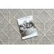 Tapis JERSEY 19231 gris - géométrique structurelles, boucle BOHO - PRODUIT DE DEUXIÈME QUALITÉ