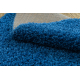 SHAGGY tapijt EFES s001 cirkel blauw 