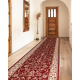 Runner Wool NAIN Ornament, flowers 144 51066 claret / beige