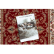 Runner Wool NAIN Ornament, flowers 144 51066 claret / beige