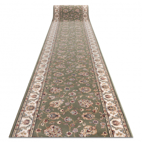 Läufer Wolle NAIN Blumen 7338 51088 grün / beige