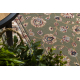 Runner Wool NAIN Flowers 7338 51088 green / beige