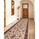 Löpare Ull NAIN Ornament, blommor 6999 51063 beige / rödvin