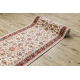 Löpare Ull NAIN Ornament, blommor 6999 51063 beige / rödvin