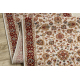 Löpare Ull NAIN Ornament, blommor 6999 51063 beige / rödvin
