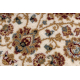 Löpare Ull NAIN Ornament, blommor 6999 51063 beige / rödvin